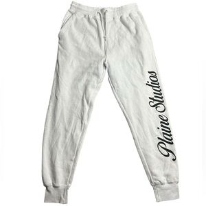 Plaine Studios‎ Sweatpants Small White Joggers USA Made Streetwear Casual Pants